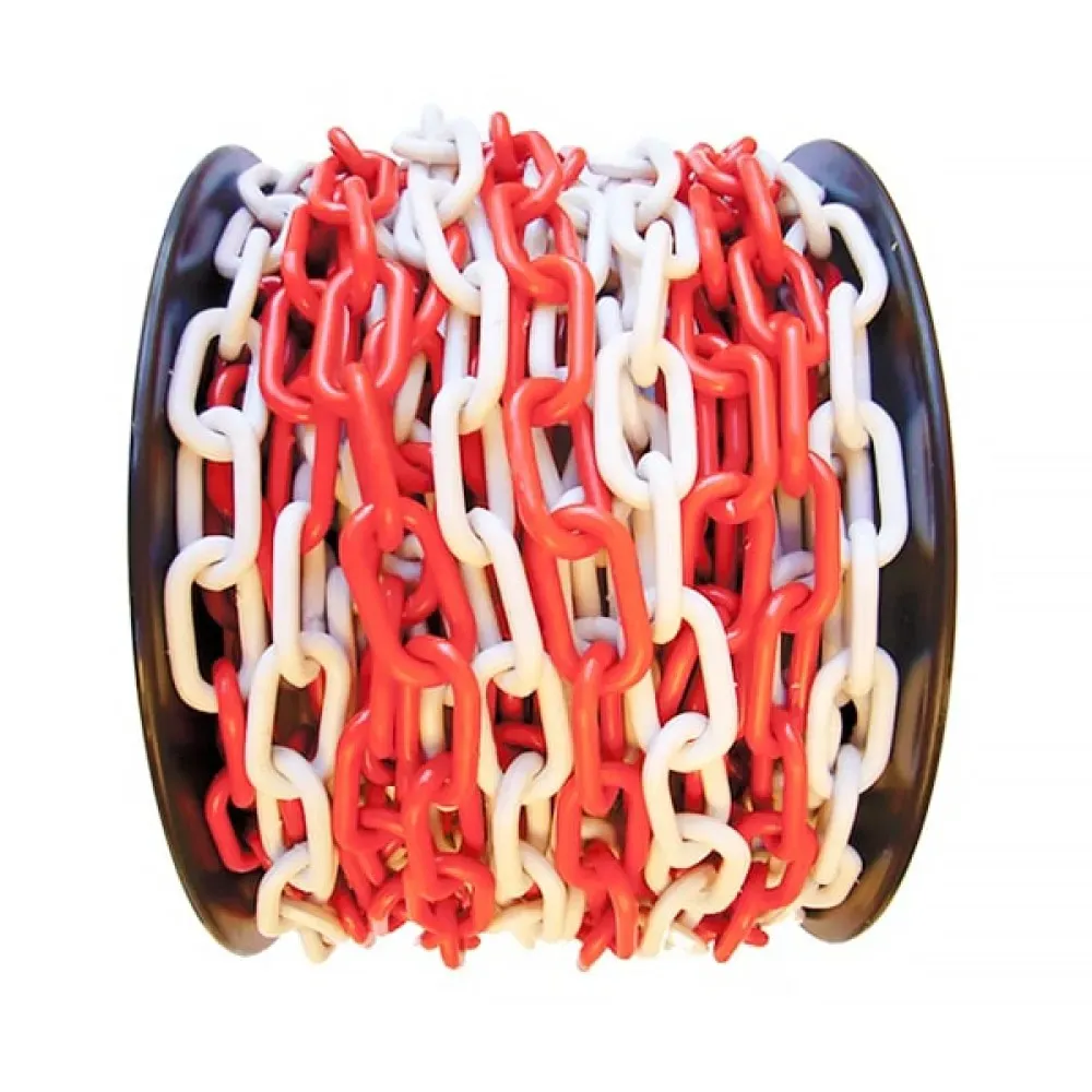 Plastik Zincir Kırmızı Beyaz Plastik Otopark Zinciri Plastik Trafik Zinciri 8mm