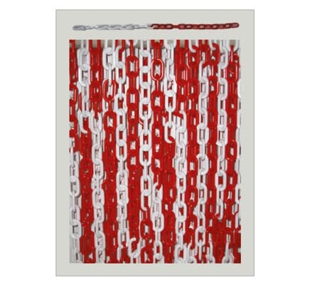 Plastik Zincir Kırmızı Beyaz Plastik Otopark Zinciri Plastik Trafik Zinciri 8mm