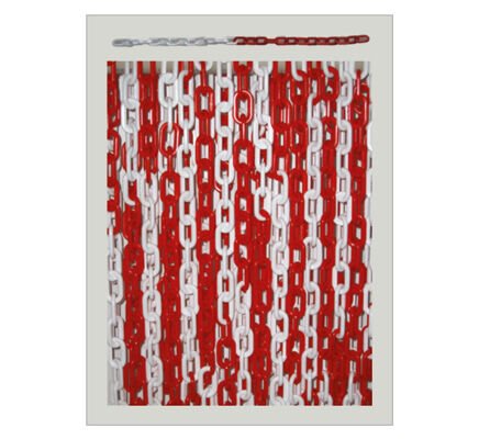 Plastik Zincir Kırmızı Beyaz Plastik Otopark Zinciri Plastik Trafik Zinciri 8mm