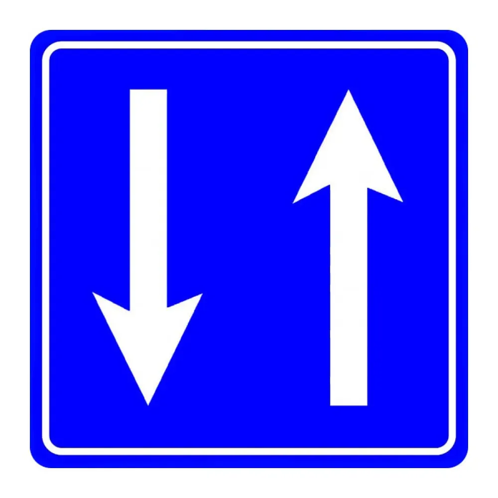 İki Yönlü Yol Trafik Bilgi İşareti İki Yönlü Yol Tabelası Levhası Anlamı Fiyatı