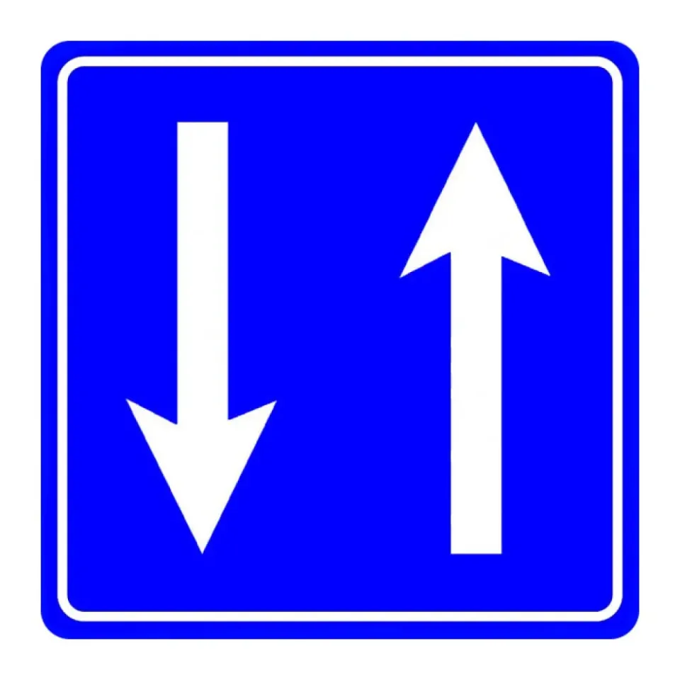 İki Yönlü Yol Trafik Bilgi İşareti İki Yönlü Yol Tabelası Levhası Anlamı Fiyatı