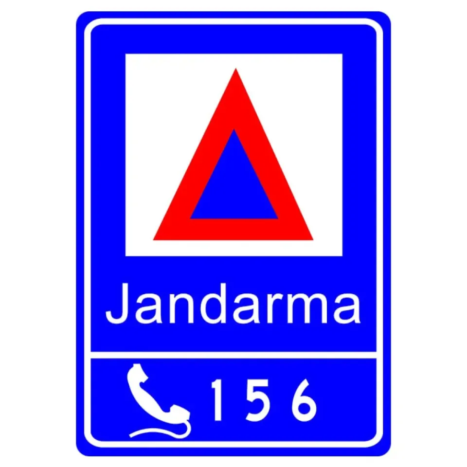 Jandarma İşareti Trafik Bilgi İşareti Jandarma Levhası Tabelası Anlamı