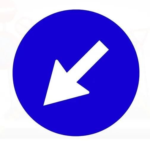 Soldan Gidiniz Levhası İşareti Soldan Gidiniz Anlamı Trafik Levhası TT-36b