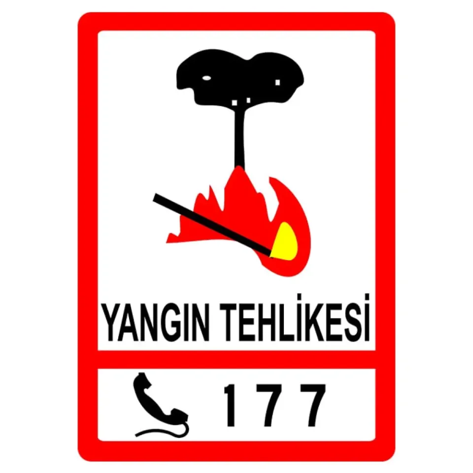 Yangın Tehlikesi Levhası Trafik Bilgi İşareti Yangın Tabelası Anlamı Fiyatı