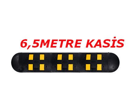 Trafik Kasisleri Kauçuk Şaseli Kasis Kauçuk Yol Kasisi Hız Kesici Tümsek 6,5 Metre (50x40 cm)