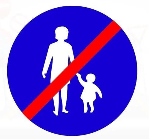 Mecburi Yaya Yolu Sonu Levhası Yaya Yolu Trafik Tabelası İşareti TT-39b