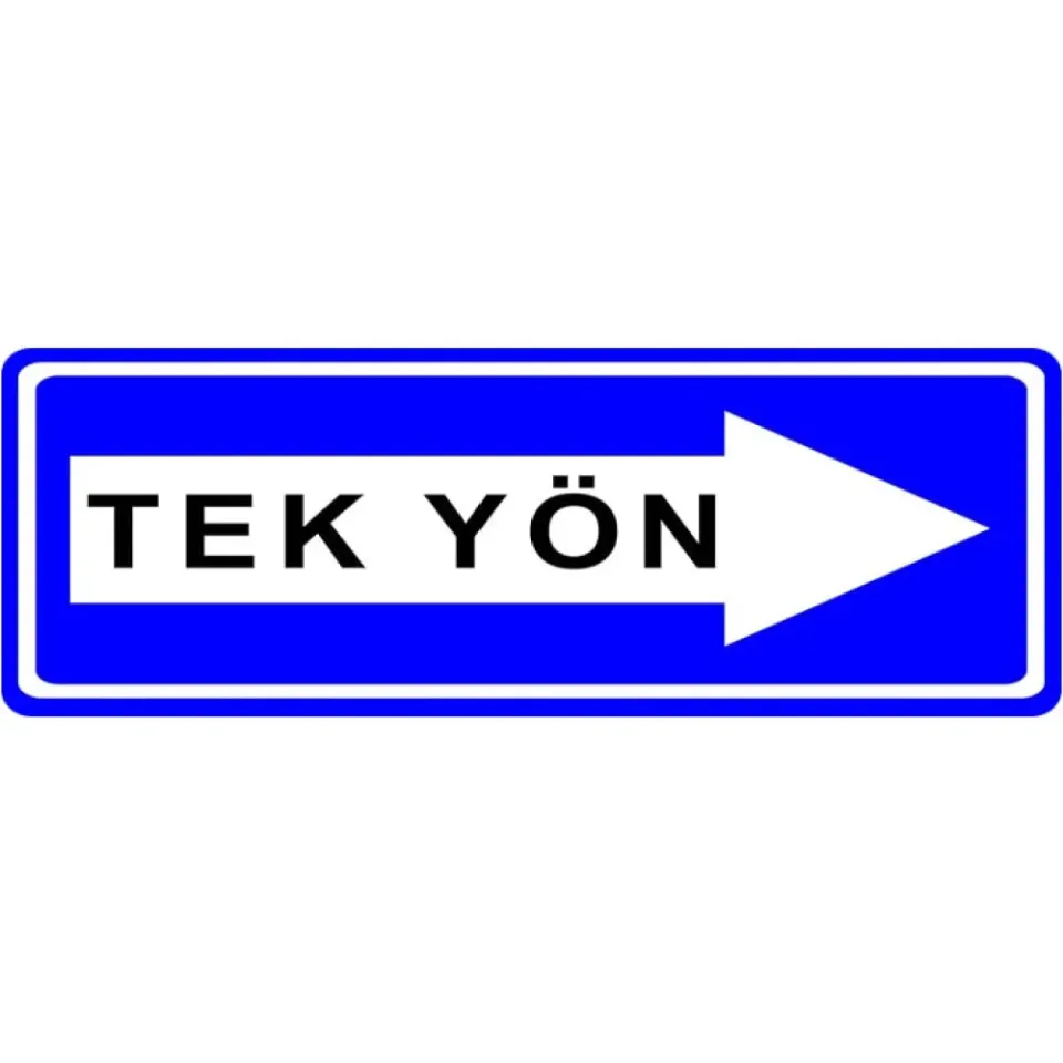 Tek Yönlü Yol Levhası Trafik Bilgi İşareti Tek Yön Tabelası Anlamı Fiyatı