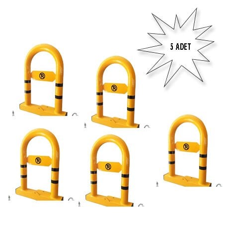 Kilitli Yatar Otopark Direği Kişisel Otopark Bariyeri Katlanır Demiri Fiyatı (5 ADET) Sarı