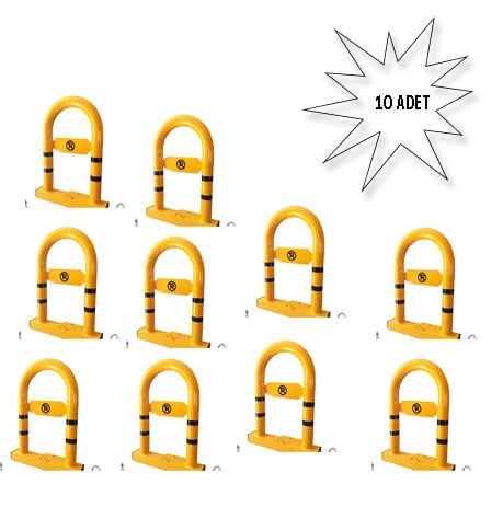 Kilitli Yatar Otopark Direği Kişisel Otopark Bariyeri Katlanır Demiri Fiyatı (10 ADET) Sarı