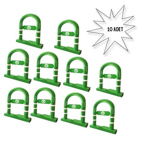 Otopark Demiri Ankara Kişisel Otopark Bariyeri Kilitli Yatar Bariyer Yeşil (10 ADET) Yeşil