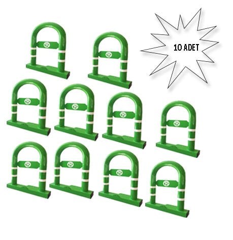 Otopark Demiri Ankara Kişisel Otopark Bariyeri Kilitli Yatar Bariyer Yeşil (10 ADET) Yeşil