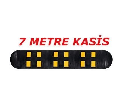 Trafik Kasisleri Kauçuk Şaseli Kasis Kauçuk Yol Kasisi Hız Kesici Tümsek 7 Metre (50x40 cm)