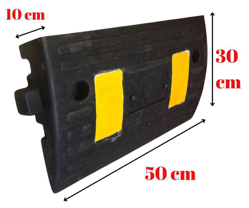 Kauçuk Rampa Seti 3 Metre - Otopark Rampası, Kablo Kanallı, Kaldırım Rampası 50 x 30 x 10 cm