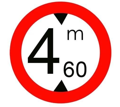 Yüksekliği Metreden Fazla Olan Araç Giremez Levhası Trafik İşareti TT-21h