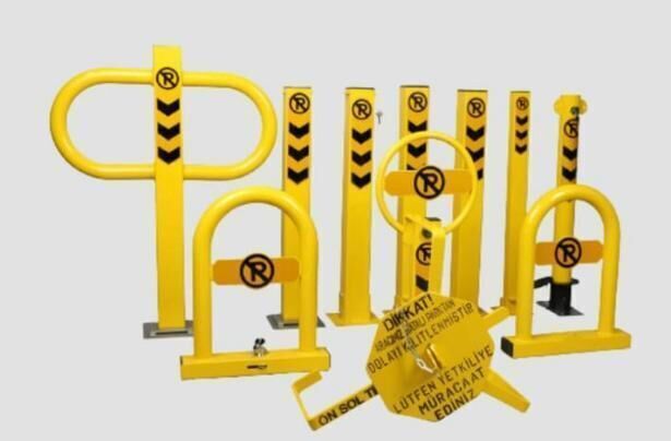 Katlanır Demir Duba Park Bariyeri Kilitli Katlanır Otopark Bariyeri (Gömme Kilitli)