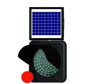 Solar ikaz Flaşörü Güneş Enerjili Uyarı Flaşörlü ikaz Lambası Kırmızı Ledli 11853 FL K