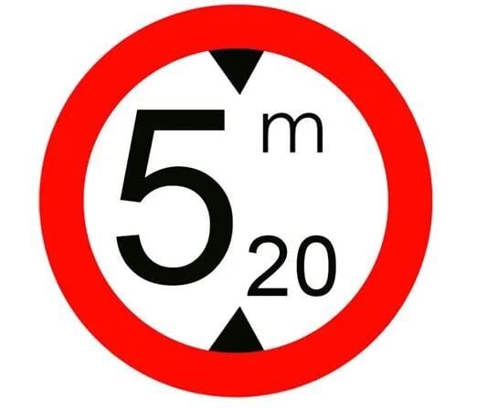 Yüksekliği Metreden Fazla Olan Araç Giremez Levhası Trafik İşareti TT-21k