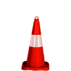 50 cm Koni Trafik Konisi Plastik Trafik Duba Reflektör Koni Otopark Dubası