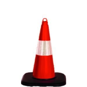 50 cm Agırlıklı Koni Trafik Konisi Plastik Trafik Duba Reflektör Koni Otopark Dubas