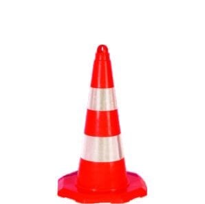 52 cm  Koni Trafik Konisi Plastik Trafik Duba Reflektör Koni Otopark Dubası