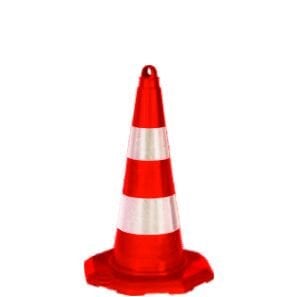 52 cm  Koni Trafik Konisi Plastik Trafik Duba Reflektör Koni Otopark Dubası