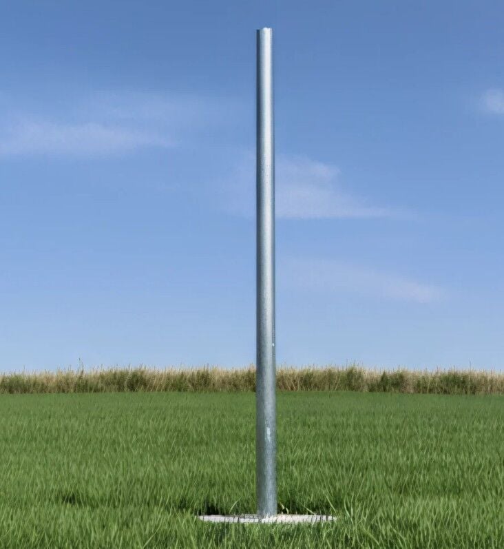 Levha Direği Galvanizli Trafik Levha Direği Otopark Aynası Direği 2,5 Metre Q76 mm