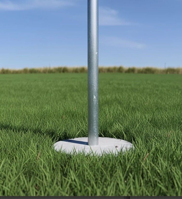 Levha Direği Galvanizli Trafik Levha Direği Otopark Aynası Direği 3 Metre Q76 mm