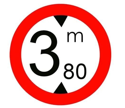 Yüksekliği Metreden Fazla Olan Taşıt Giremez İşareti Trafik Levhası TT-21g