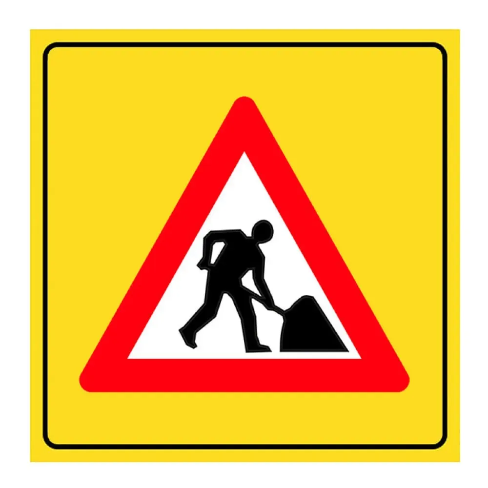 Çalışma Var Levhası Trafik İşareti Yolda Yol Onarım Trafik Tabelası YB-1