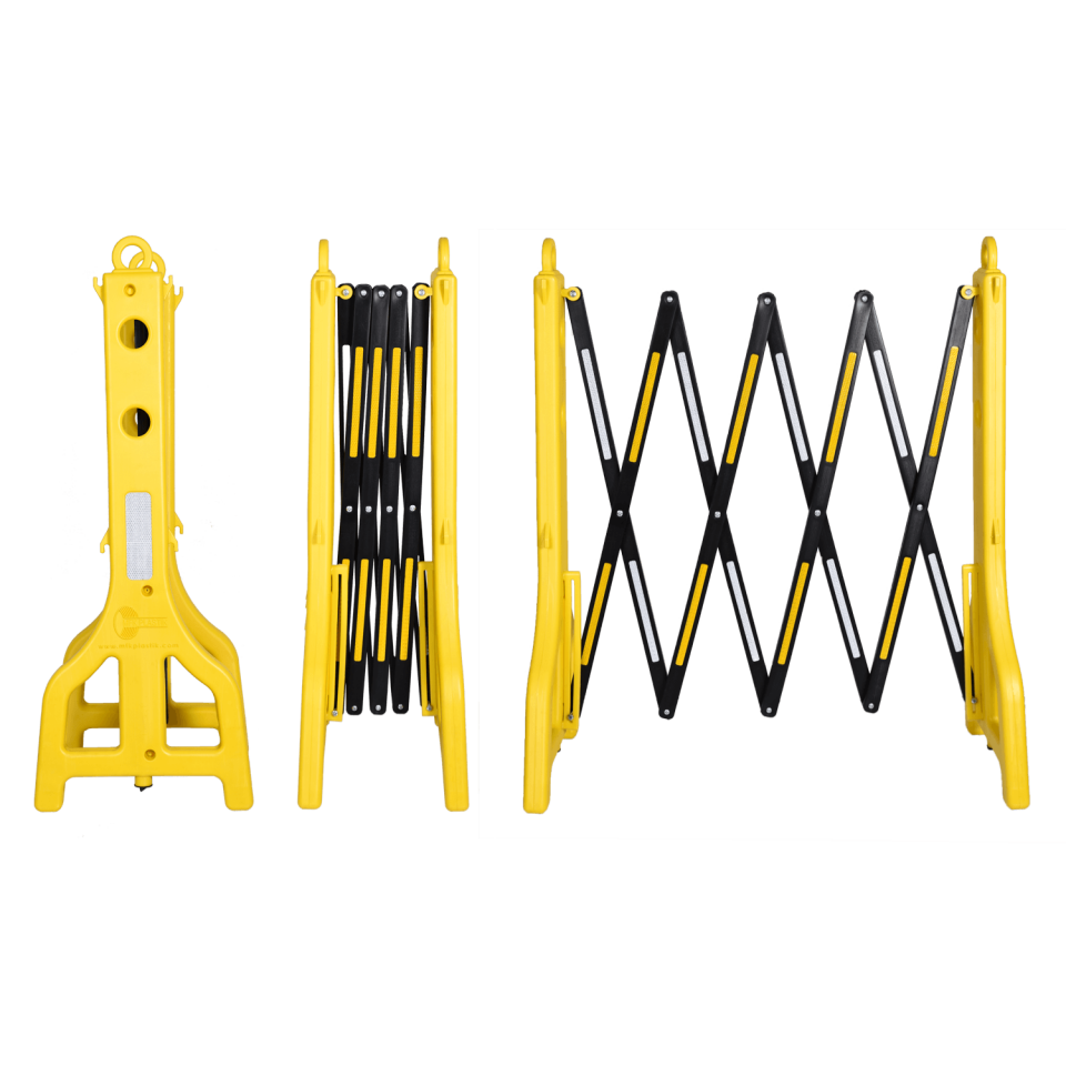 Akordiyon Bariyer Kırmızı Katlanır Açılır Kapanır Sarı