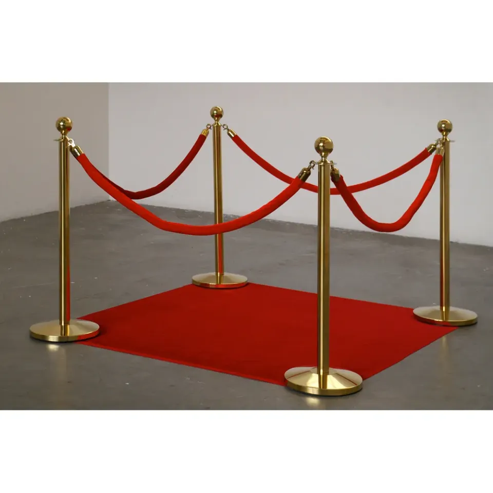 Pirinç Protokol Bariyeri Paslanmaz Yönlendirme Bariyeri Pirinç Bariyer