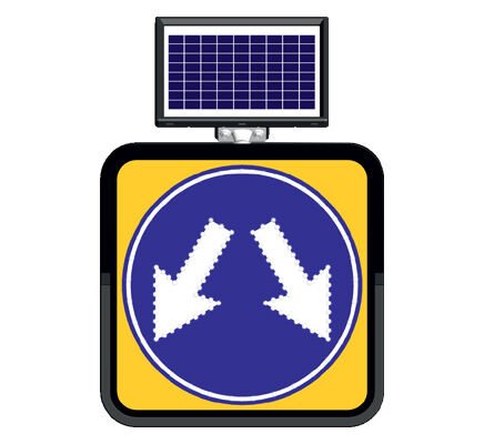 Her İki Yandan Gidiniz Levhasının Anlamı Güneş Enerjili Trafik Levhası