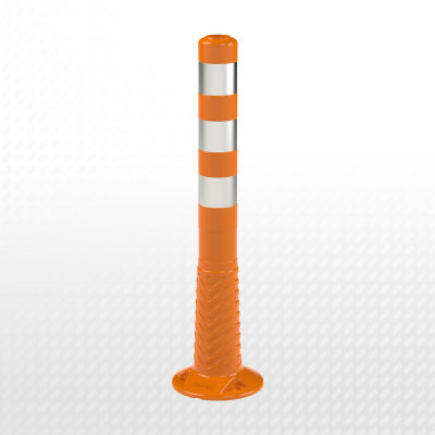 Esnek Delinatör TPE  Şerit Ayırıcı 75 cm x 80 mm (Turuncu) Ekonomik