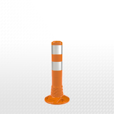 Esnek Delinatör TPE  Şerit Ayırıcı 45 cm x 80 mm (Turuncu) Ekonomik