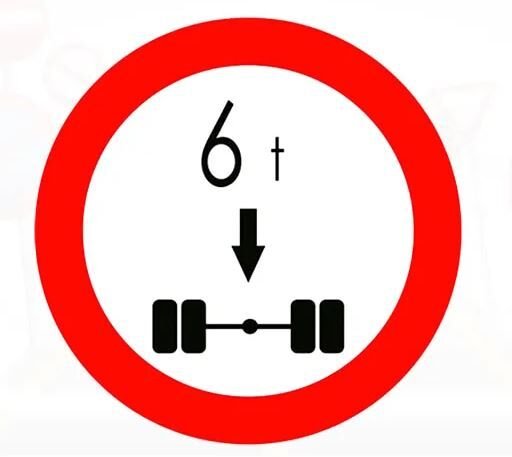 Dingil Başına Tondan Fazla Yük Düşen Taşıt Giremez Trafik Levhası TT-23