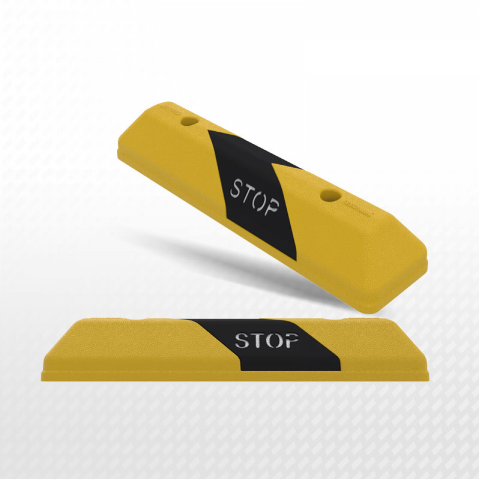 Kauçuk Stoper  Kauçuk Araç Durdurucu Kauçuk Otopark Stoperi 60 cm Sarı