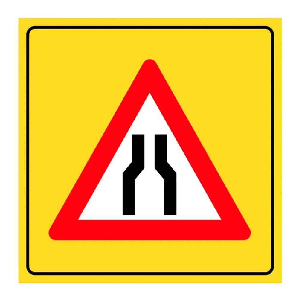 Her İki Taraftan Daralan Kaplama Anlamı Onarım Levhası İşareti YB-2