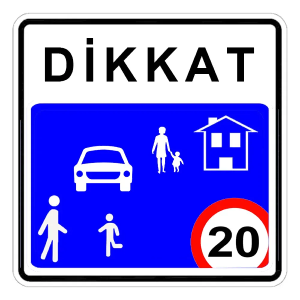 Dikkat Yaya Öncelikli Yol İşareti Trafik Bilgi İşareti Levhası Tabelası Anlamı
