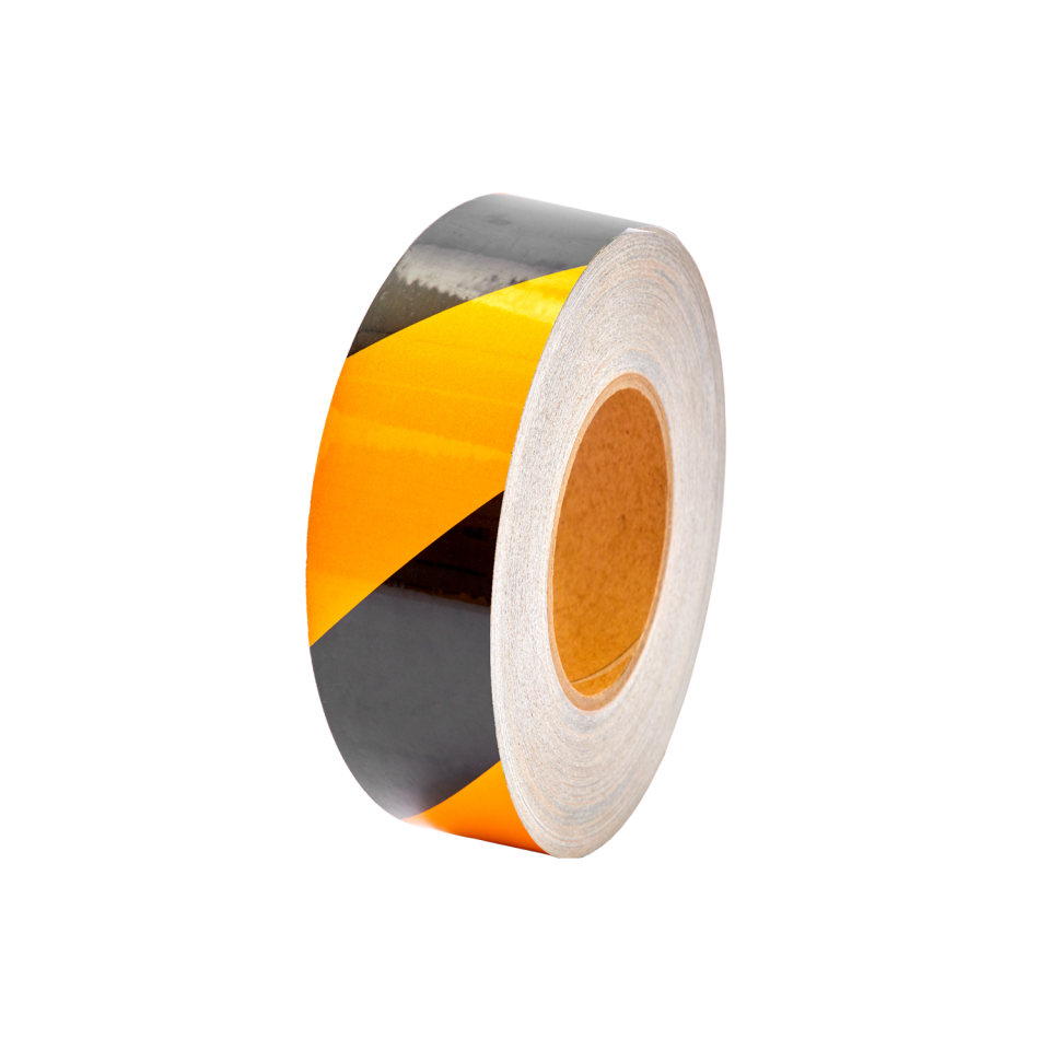 Reflektif Bant  Sarı Siyah 46m (5cm)