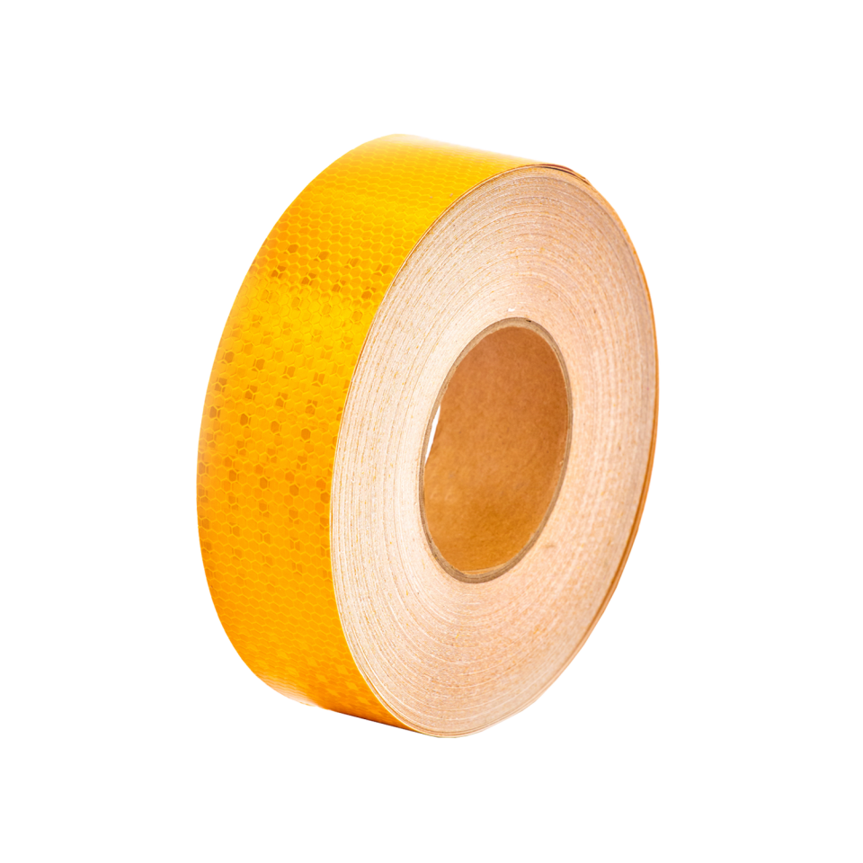 Reflektif Bant   46 m (5 cm)  Sarı Petekli