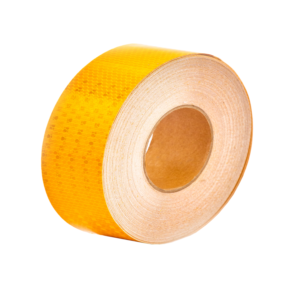 Reflektif Bant   46m (10 cm)  Sarı Petekli