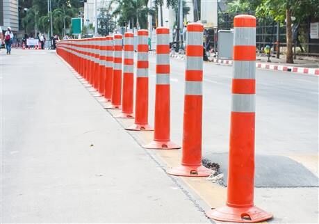 Delinatör Ölçüleri Şerit Ayırıcı  Trafik Yol Delinatör Esnek Delinatör 45 cm  TPU (Turuncu)