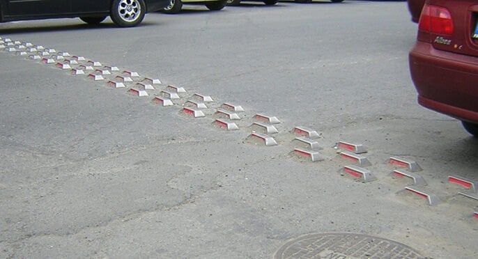 Ledli Yol Butonu Güneş Enerjili Yol Butonu Trafik İkaz Solar Buton Fiyatı Mavi