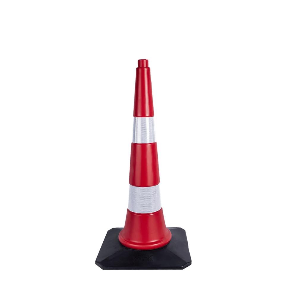 Kauçuk Tabanlı Duba Plastik Trafik Konisi Huni Yol Otopark Dubası 75 cm Ankara