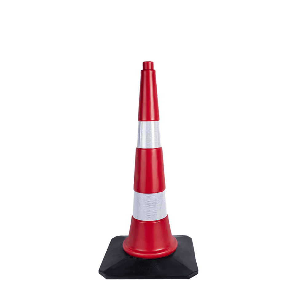 Kauçuk Tabanlı Duba Plastik Trafik Konisi Huni Yol Otopark Dubası 75 cm Ankara