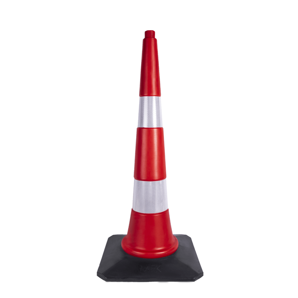 Kauçuk Tabanlı Duba Plastik Trafik Konisi Huni Yol Otopark Dubası 90 cm Ankara