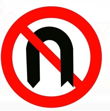 U Dönüşü Yapılmaz Levhası U Dönüşü Yasak İşareti Trafik Tabelası TT-26c