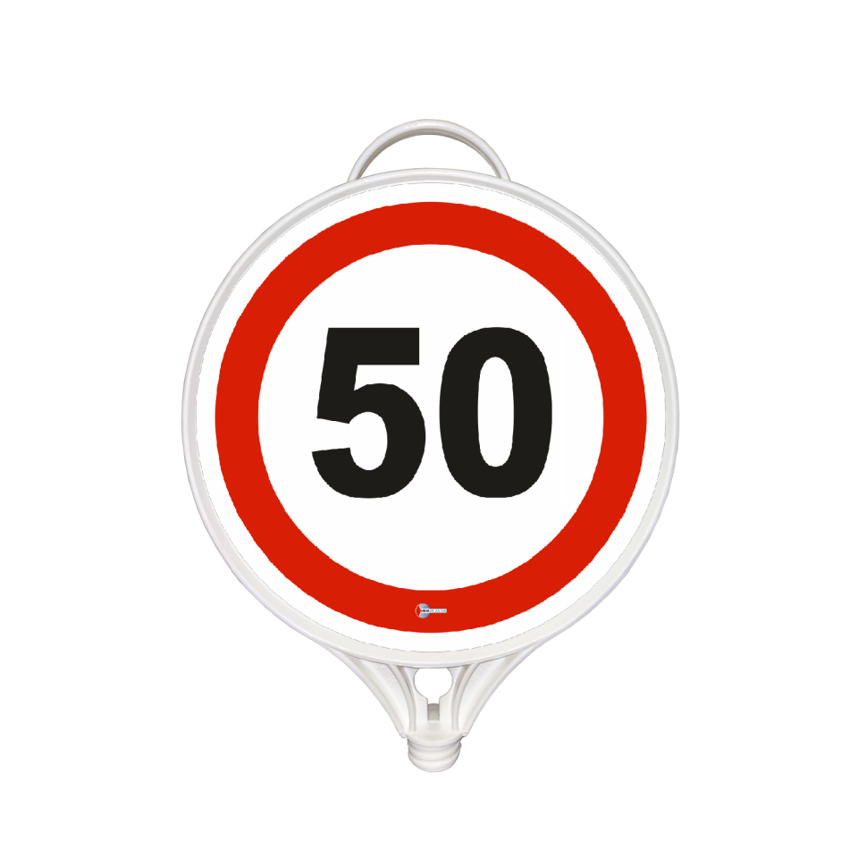 Azami Hız 50 km Tabelası Hız Sınırlaması Plastik Trafik Levhası İşareti (Tek Taraflı)