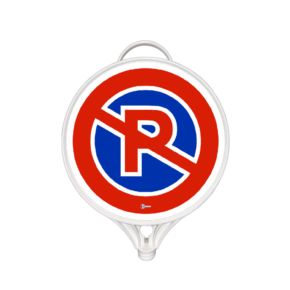 Park Yapılmaz Levhası Park Yasak Tabelası Yuvarlak Plastik Trafik İşareti (Çift Taraflı)