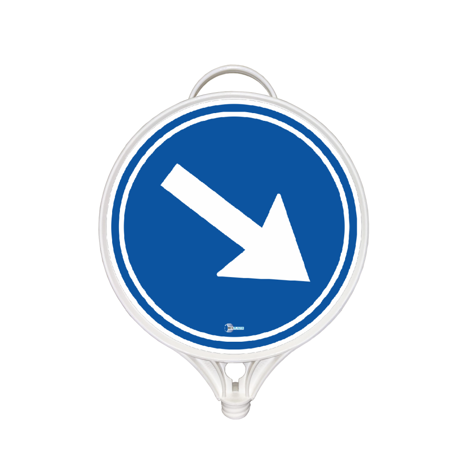 Yön Levhası Sağdan Gidiniz Levhası Plastik Yön Uyarı Trafik Tabelası( Tek Taraflı)